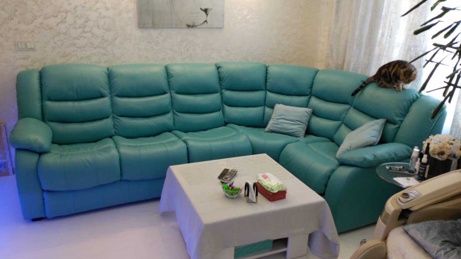 Перетяжка дивана на дому. Белая Калитва