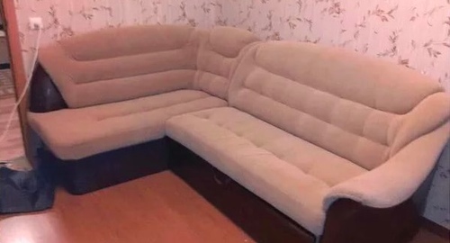 Перетяжка углового дивана. Белая Калитва